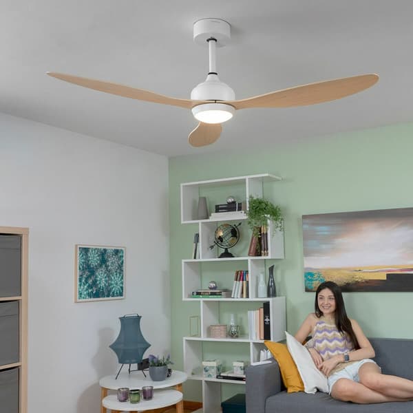 Takvifte med LED lys og 3 blader av ABS- plast Wuled InnovaGoods Tre 36 W 52" Ø132 cm