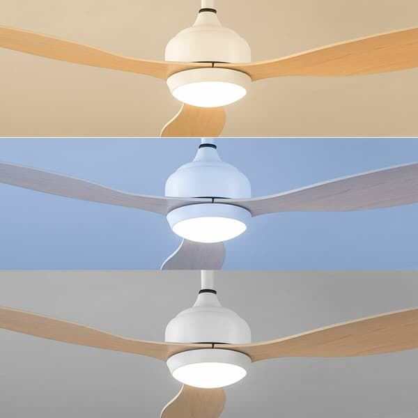Takvifte med LED lys og 3 blader av ABS- plast Wuled InnovaGoods Tre 36 W 52" Ø132 cm