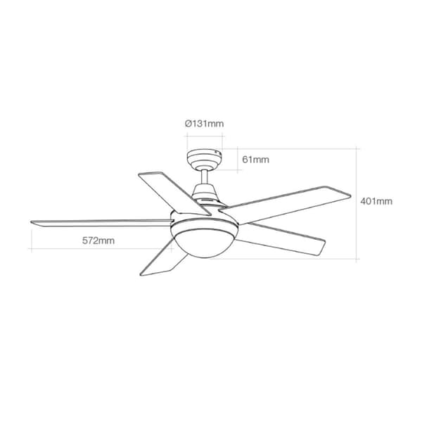 Takvifte med Lys EDM 33988 Adriatico Hvit 60 W