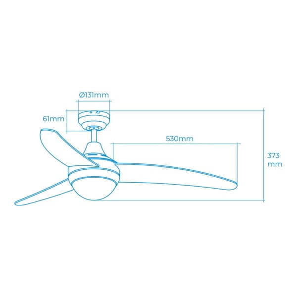 Takvifte med Lys EDM 33803 Egeo Hvit 60 W