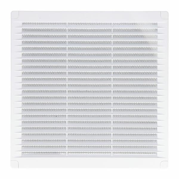 Tuuletusritilä EDM 87704 Valkoinen 20 x 20 x 0,7 cm Hyttysverkko