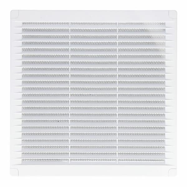 Tuuletusritilä EDM 87706 Valkoinen 25 x 25 x 0,7 cm Hyttysverkko