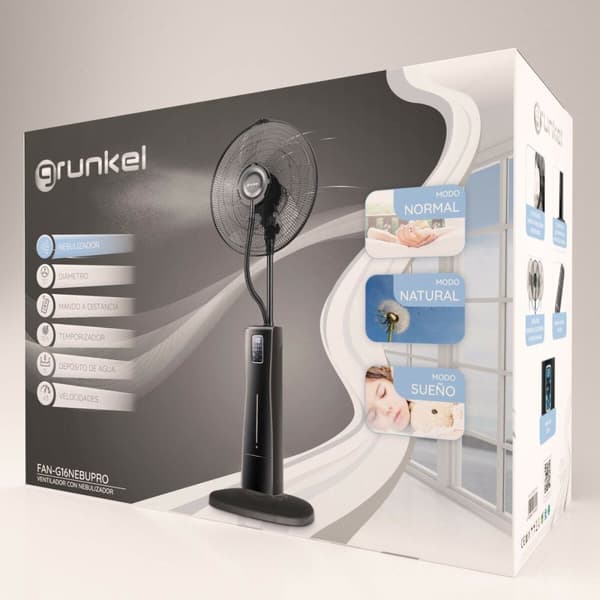 Nebulisator Piedestal Fan Grunkel FAN-G16 NEBUPRO Sort 75 W