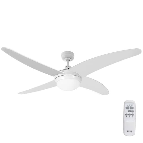 Loftsventilator med lys EDM 33806 Caspio Hvid 60 W