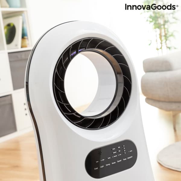 BRUGT Fordampende klimaanlæg uden klinger med LED Evareer InnovaGoods EVAREER Hvid (Refurbished B)