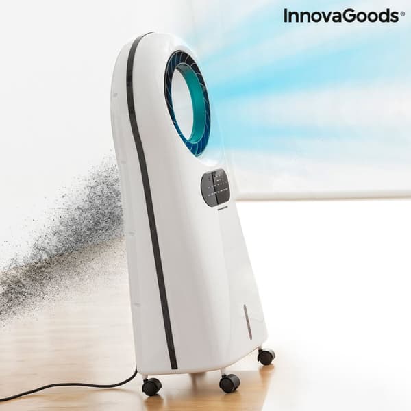 BRUGT Fordampende klimaanlæg uden klinger med LED Evareer InnovaGoods EVAREER Hvid (Refurbished B)