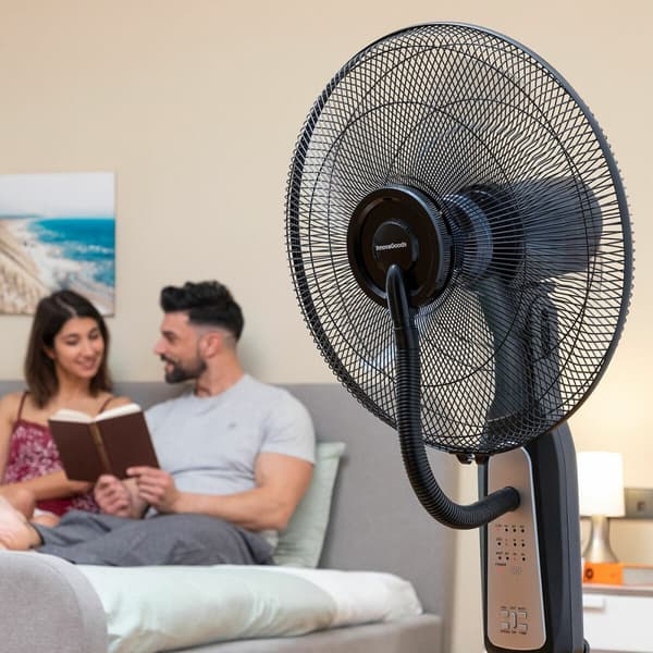 BRUGT Spray ventilator med fod med fjernbetjening InnovaGoods Sort 90 W 2,8 L (Refurbished B)
