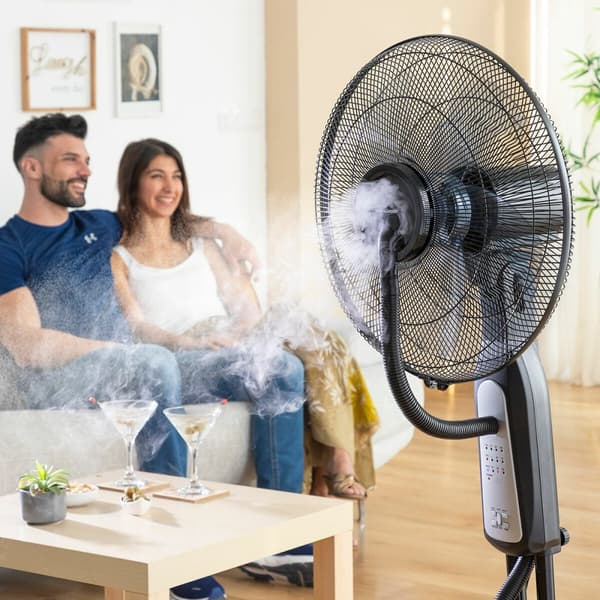 KÄYTETTY Kauko-ohjattava, jalallinen vesituuletin InnovaGoods Musta 90 W 2,8 L (Kunnostetut Tuotteet B)