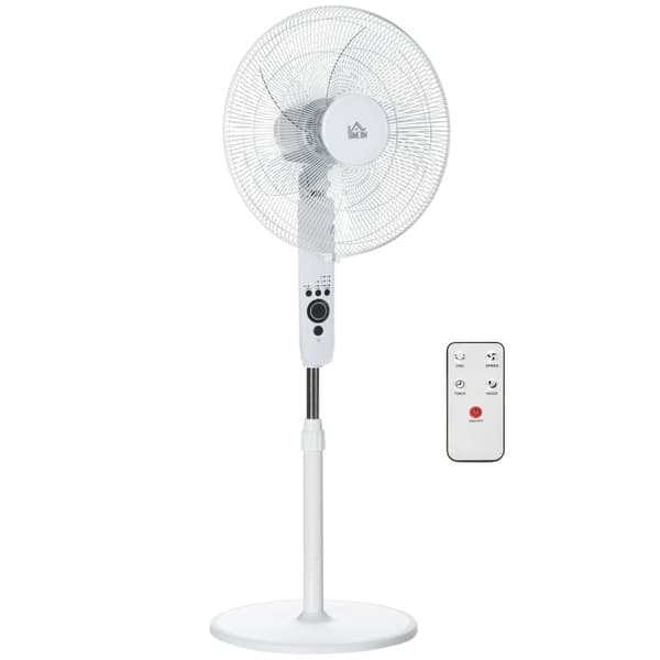 Rootzin jalustapuhallin Ø 44 cm - lattiapuhaltimen tuuletin - kaukosäädin - säädettävä korkeus - 110-124h cm
