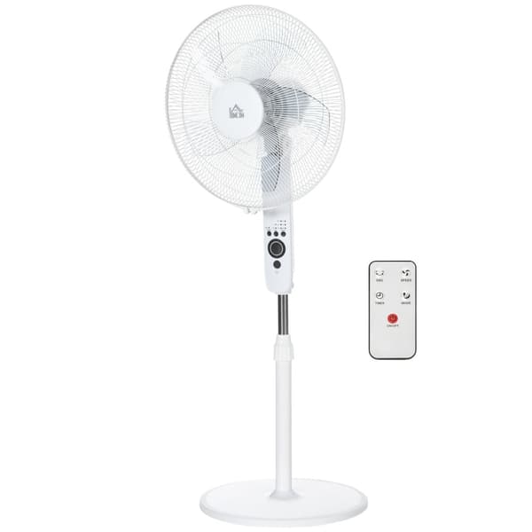 Rootzin jalustapuhallin Ø 44 cm - lattiapuhaltimen tuuletin - kaukosäädin - säädettävä korkeus - 110-124h cm