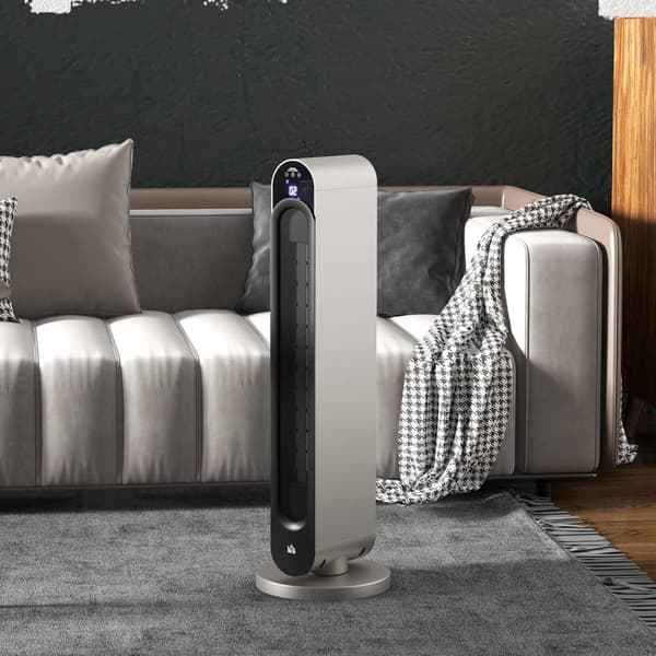Rootzin värähtelevät tuulettimen lämmitin - mini keraaminen PTC -jäähdytin - Avaruuslämmitin - Energiatehokas - 25 cm x 73,5 cm - incl. Kaukosäädin