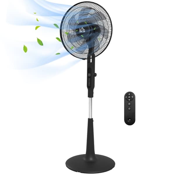Rootz piedestal fan Ø 42 cm - oscillerende ventilator - stille ventilator - mygfri - 45L x 42W x 120-135h cm