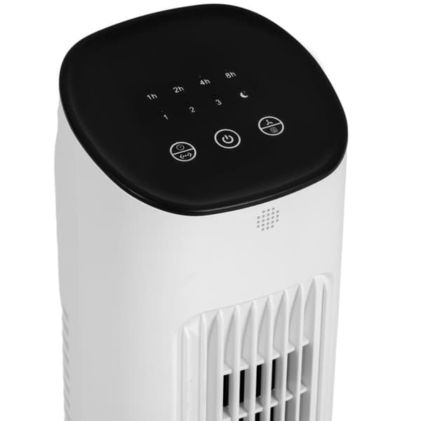 Rootz -pylväspuhallin 50W - Tower -tuuletin - värähtelevä tuuletin - hiljainen jäähdytys - 30 x 30 x 78 cm - Remote & Ajastin