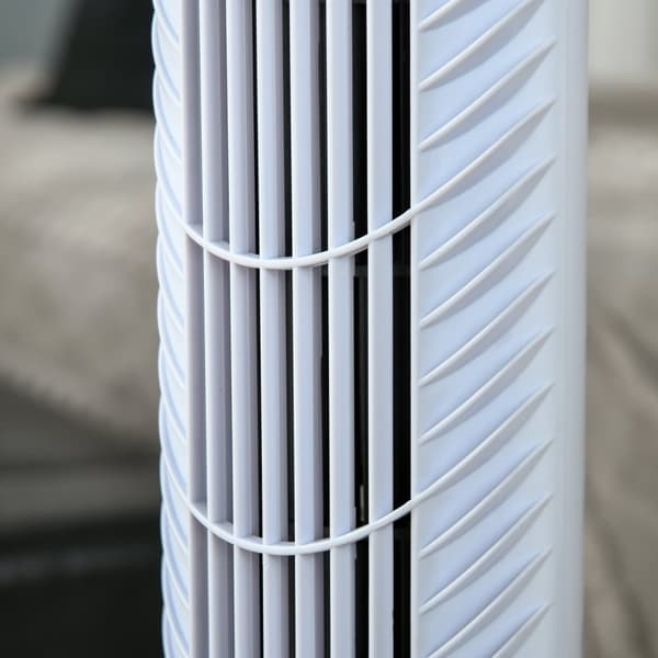 Rootz Quiet Swivel Column Fan - Tower -fan - Oscillerende ventilator - Fjernbetjening - Ultra stille - 20 cm x 91,5 cm - Hvid