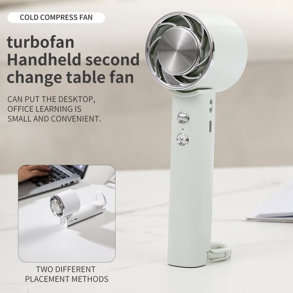INF Bærbar nakkeventilator, sammenfoldelig bladløs ventilator med 90° rotation