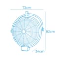 Pikkukuva 2 / 2: Tuuletinseinä EDM 33520 Musta 120 W teollinen Katto