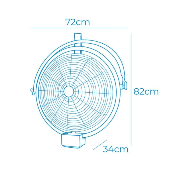 Tuuletinseinä EDM 33520 Musta 120 W teollinen Katto