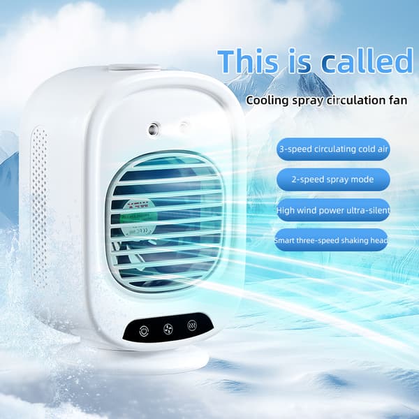 INF Kølende Misting Fan - Smart Desktop Air Cooler med 3 hastigheder