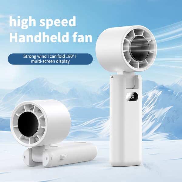 INF WT22 Digital Display Folding High-Speed Fan Hvit