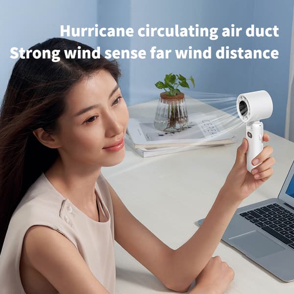 INF WT22 Digital Display Folding High-Speed Fan Hvit