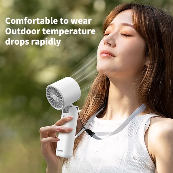 INF WT22 Digital Display Folding High-Speed Fan Hvit