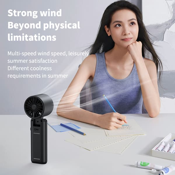INF WT22 Digital Display Folding High-Speed Fan Hvit