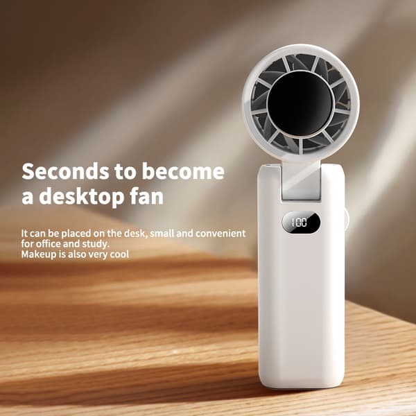 INF WT22 Digital Display Folding High-Speed Fan Hvit
