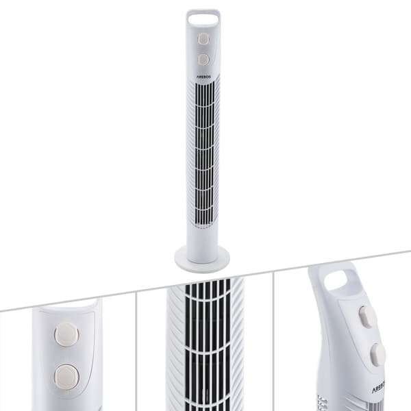 Tårnventilator 40W hvid