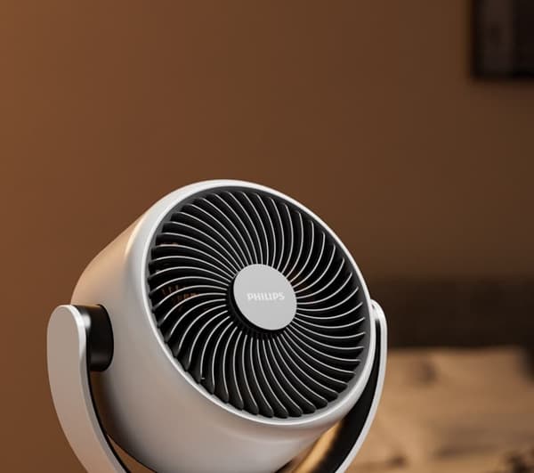 Philips skrivebordsventilator - Lille skrivebordsventilator til hjemmebrug, energibesparende og støjsvag, uundværlig til kontorer