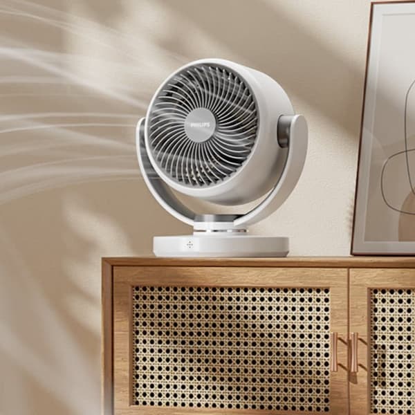 Philips skrivebordsventilator - Lille skrivebordsventilator til hjemmebrug, energibesparende og støjsvag, uundværlig til kontorer