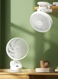 Miniatyrbillede 3 af 5: Philips lille elektrisk blæser med klemmebeslag - bærbar skrivebordsventilator, super støjsvag artefakt til kontorborde og kollegieskriveborde