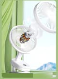 Miniatyrbillede 4 af 5: Philips lille elektrisk blæser med klemmebeslag - bærbar skrivebordsventilator, super støjsvag artefakt til kontorborde og kollegieskriveborde
