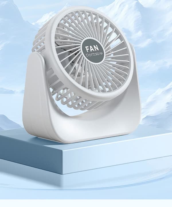 Philips USB Mini Fan – bærbar og genopladelig, et støjsvagt og holdbart værktøj til dit skrivebord og kollegium
