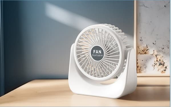 Philips USB Mini Fan – bærbar og genopladelig, et støjsvagt og holdbart værktøj til dit skrivebord og kollegium