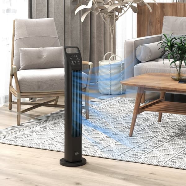 Tårnventilator, Ø18 x 78,5H cm, Sort