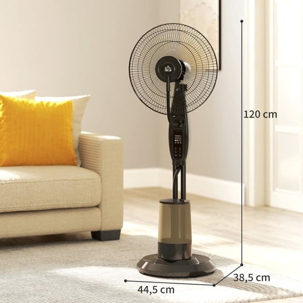 Ventilator med Vandkøling, 44.5Lx38.5Bx120H cm, Sort