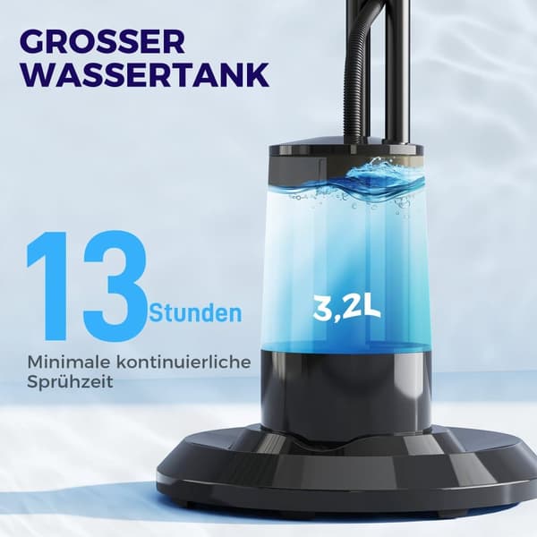 Ventilator med Vandkøling, 44.5Lx38.5Bx120H cm, Sort