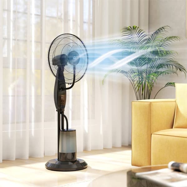 Ventilator med Vandkøling, 44.5Lx38.5Bx120H cm, Sort