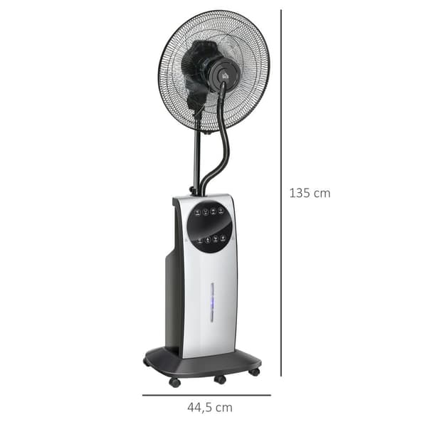 Stående ventilator, Ø 44,5x135H cm, Sort