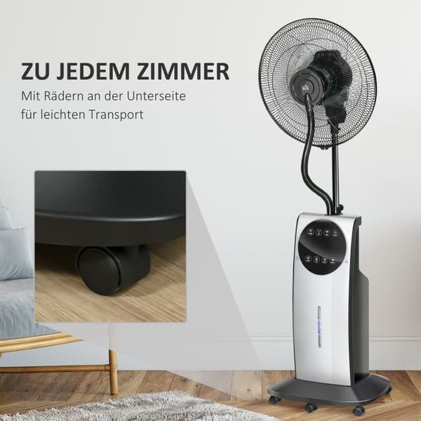 Stående ventilator, Ø 44,5x135H cm, Sort