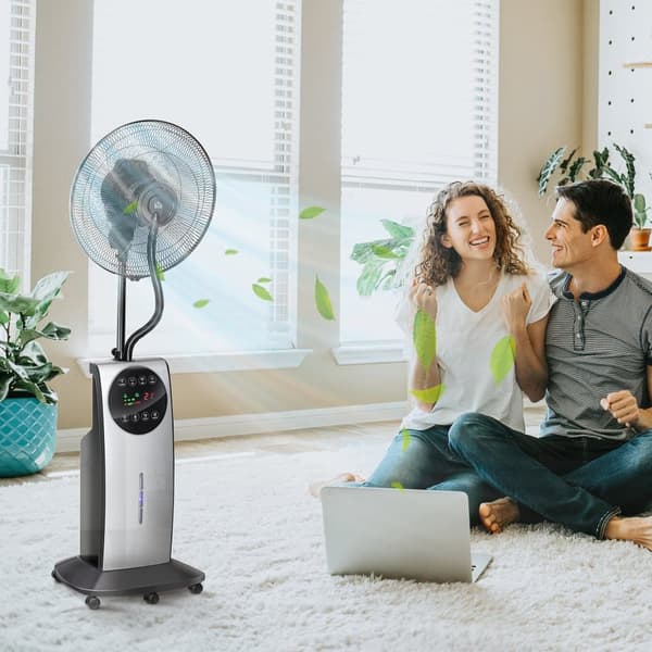 Stående ventilator, Ø 44,5x135H cm, Sort