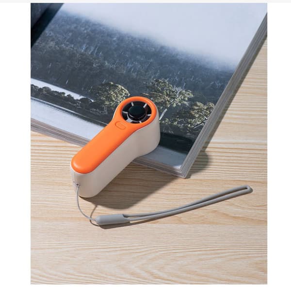 INF H02 Portabel Handhållen Fläkt med Digital Display Orange