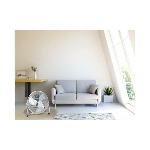 Industriel gulvventilator - Luftcirkulationsventilator - OCEANIC - 120 W - 3 hastigheder - Ø 45 cm - Krom