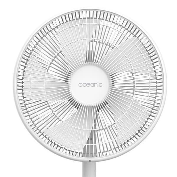 OCEANIC digitaalinen lattiatuuletin - 50 W - Ø 40 cm - 3 nopeutta - värähtelevä - kallistuva - valkoinen