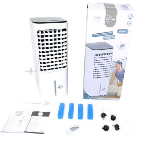 Luftkøler - FARELEK - 112201 - 3 hastigheder - 7.5 timer - 12 L - Hvid
