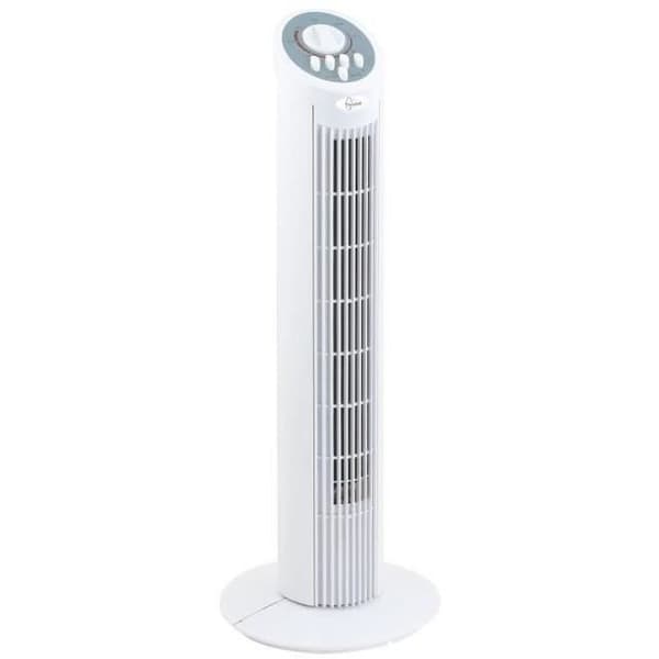 DAKOTA - H74cm 50W vit oscillerande pelarfläkt