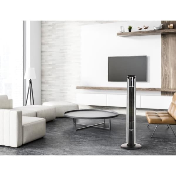 DOMO-tornituuletin 107 cm 45 W musta ja hopea
