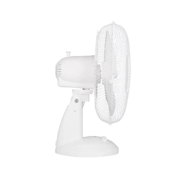 Pöytätuuletin OCEANIC - 40W - Halkaisija 30 cm - 3 nopeutta - Oskilloiva - Valkoinen