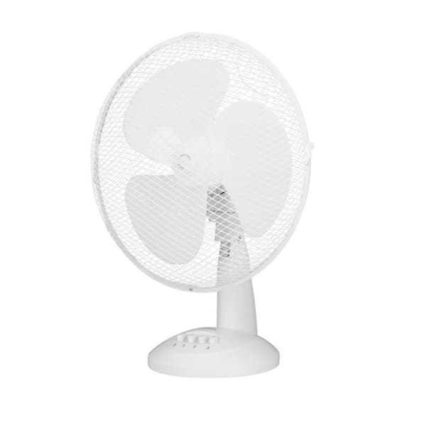 Pöytätuuletin OCEANIC - 40W - Halkaisija 30 cm - 3 nopeutta - Oskilloiva - Valkoinen