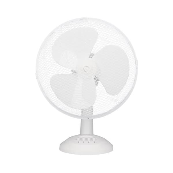 Pöytätuuletin OCEANIC - 40W - Halkaisija 30 cm - 3 nopeutta - Oskilloiva - Valkoinen